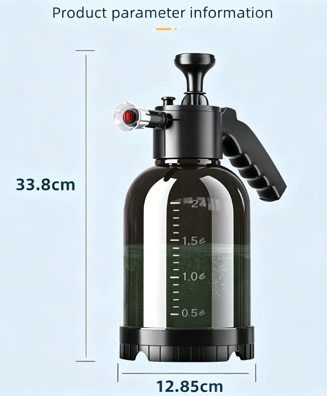 2L Pressurized Foam Sprayer – 2 Nozzles for Car & Garden Cleaning - Smiles shop