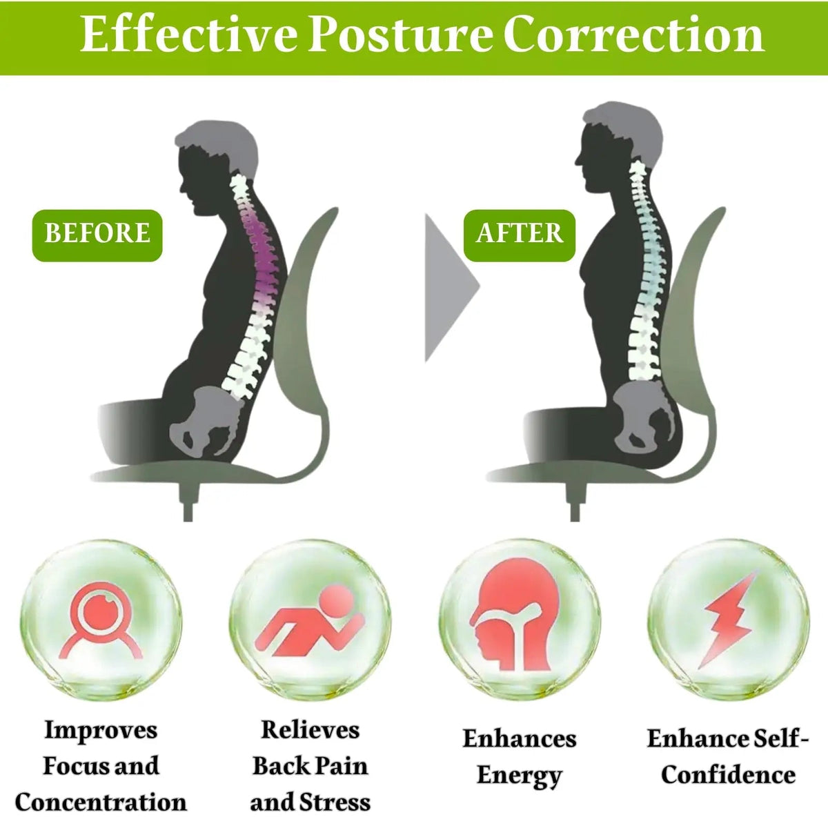 Adjustable Posture Corrector Back Brace – Breathable Ergonomic Support - Smiles shop