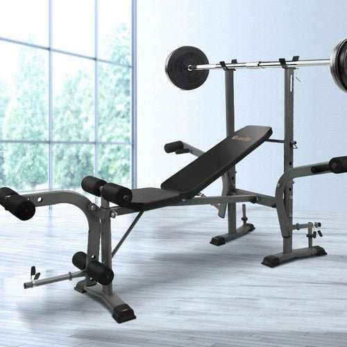 Banc de Musculation Multistation Everfit 7-en-1 – 200kg, Acier, Inclinable, Extensions Jambes - Smiles shop