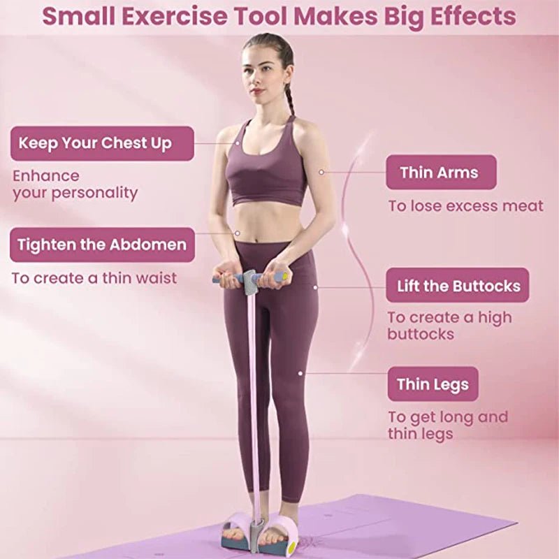 Bandes de Résistance avec Pédale – Kit Fitness Complet 4 Tubes - Smiles shop