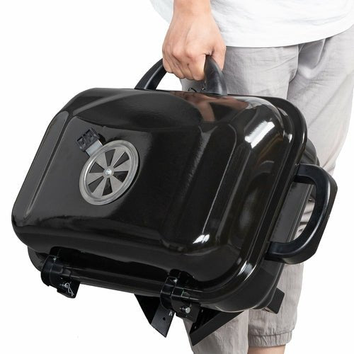 Barbecue Portable Pliable au Charbon – 3-4 Personnes, Grille Porcelaine, Camping & Pique-Nique - Smiles shop