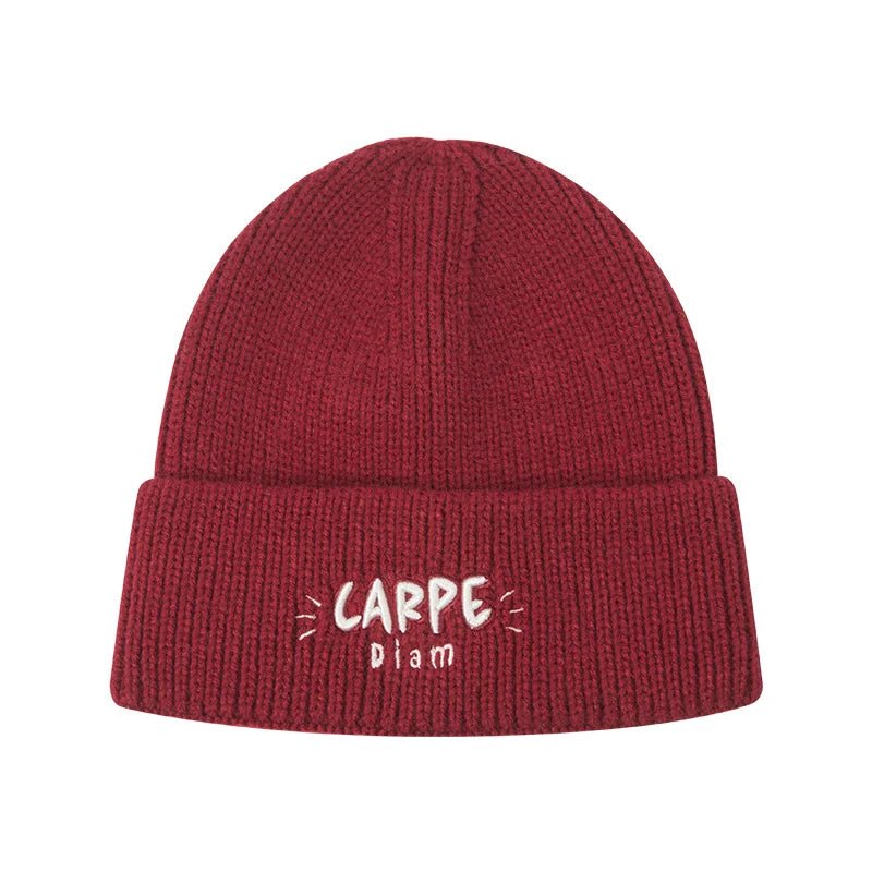 Bonnet Tricoté Femme Semir – Colorblock, Broderie & Laine Douce Hiver 2025 - Smiles shop