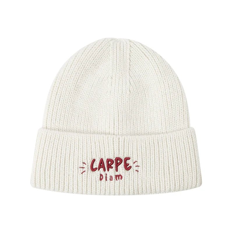 Bonnet Tricoté Femme Semir – Colorblock, Broderie & Laine Douce Hiver 2025 - Smiles shop
