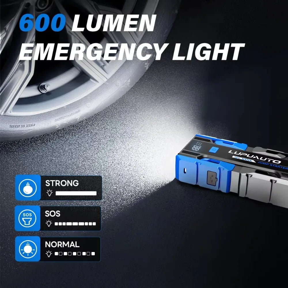 Booster Batterie Voiture 3000A 12V – Power Bank 8000mAh & Affichage LCD - Smiles shop