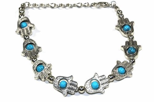 Bracelet Main de Fatima (Hamsa) & Perles Colorées – Charms Sculptés Main, Protection & Énergie Positive - Smiles shop