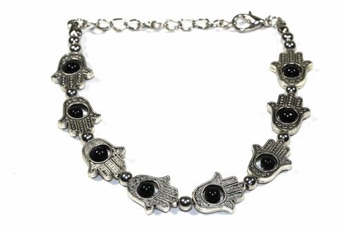 Bracelet Main de Fatima (Hamsa) & Perles Colorées – Charms Sculptés Main, Protection & Énergie Positive - Smiles shop
