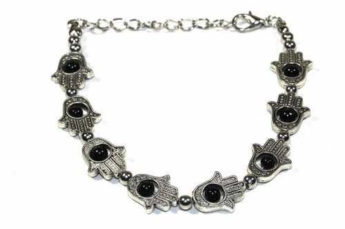 Bracelet Main de Fatima (Hamsa) & Perles Colorées – Charms Sculptés Main, Protection & Énergie Positive - Smiles shop
