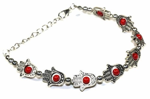 Bracelet Main de Fatima (Hamsa) & Perles Colorées – Charms Sculptés Main, Protection & Énergie Positive - Smiles shop