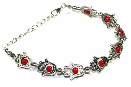 Bracelet Main de Fatima (Hamsa) & Perles Colorées – Charms Sculptés Main, Protection & Énergie Positive - Smiles shop
