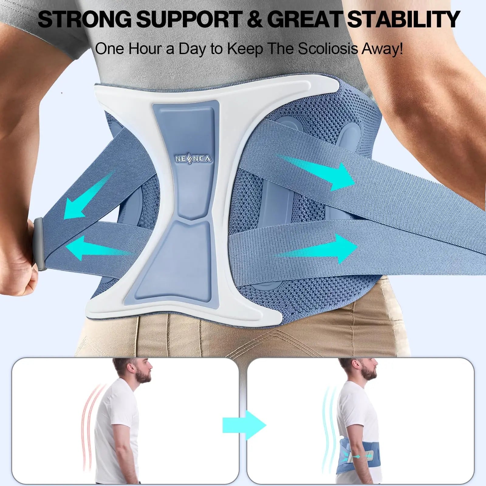 Ceinture Lombaire NEENCA – Soutien Lombaire Médical, Sciatalgie & Scoliose - Smiles shop