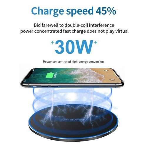 Chargeur Sans Fil Dragon W9 30W – Ultra-Fin 6,5mm, USB-C & Compatible iPhone 15 - Smiles shop