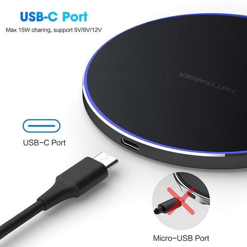 Chargeur Sans Fil Dragon W9 30W – Ultra-Fin 6,5mm, USB-C & Compatible iPhone 15 - Smiles shop