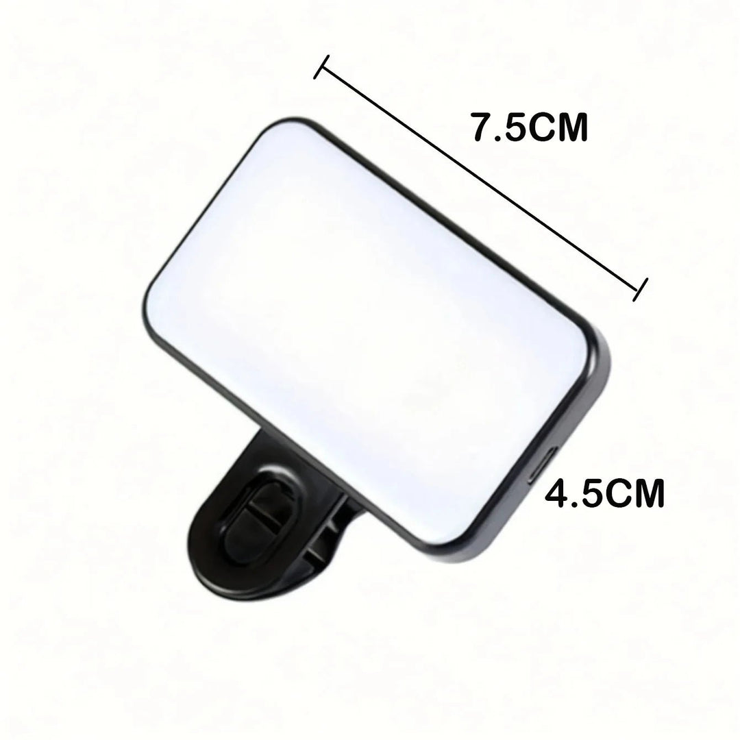 Clip-On Selfie Fill Light – 3 Color Modes, USB-C Rechargeable - Smiles shop