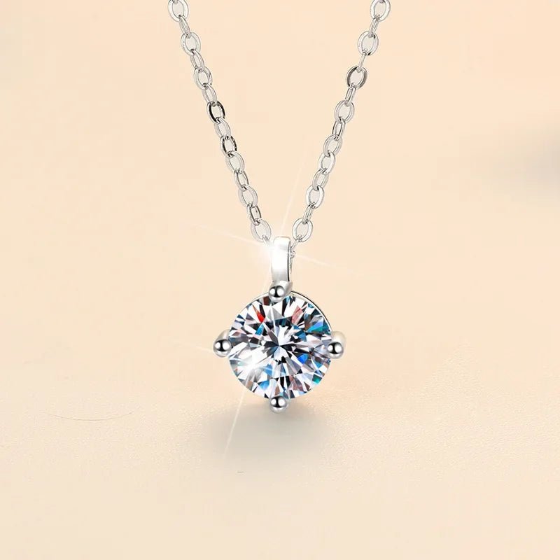 Collier Pendentif Moissanite 2 Carats – Argent 925 Femme - Smiles shop