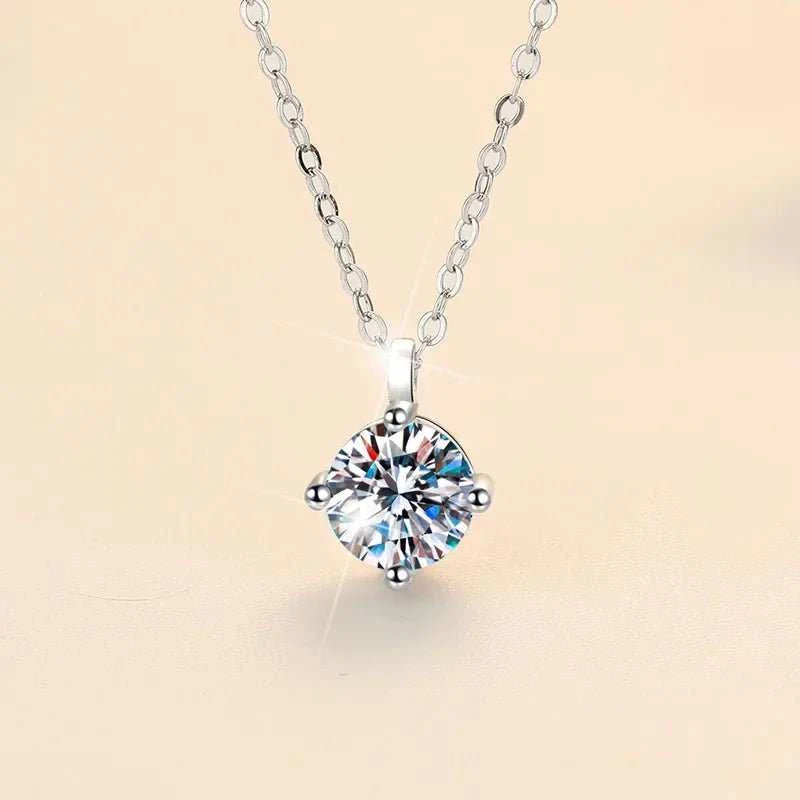 Collier Pendentif Moissanite 2 Carats – Argent 925 Femme - Smiles shop