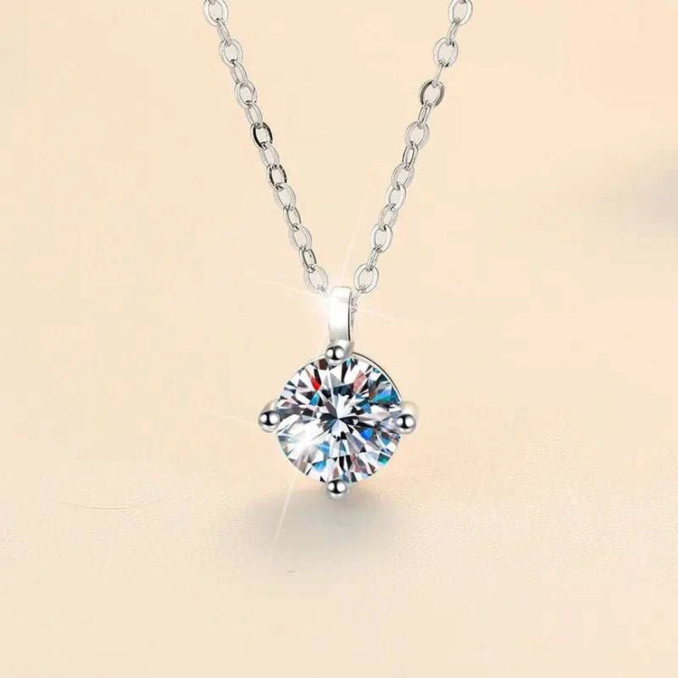 Collier Pendentif Moissanite 2 Carats – Argent 925 Femme - Smiles shop