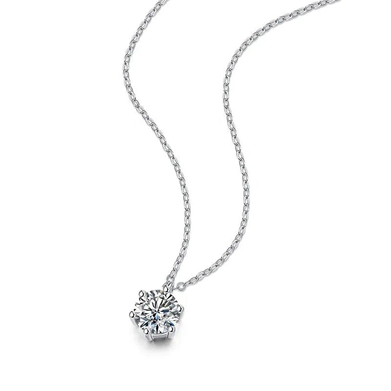 Collier Pendentif Moissanite 2 Carats – Argent 925 Femme - Smiles shop