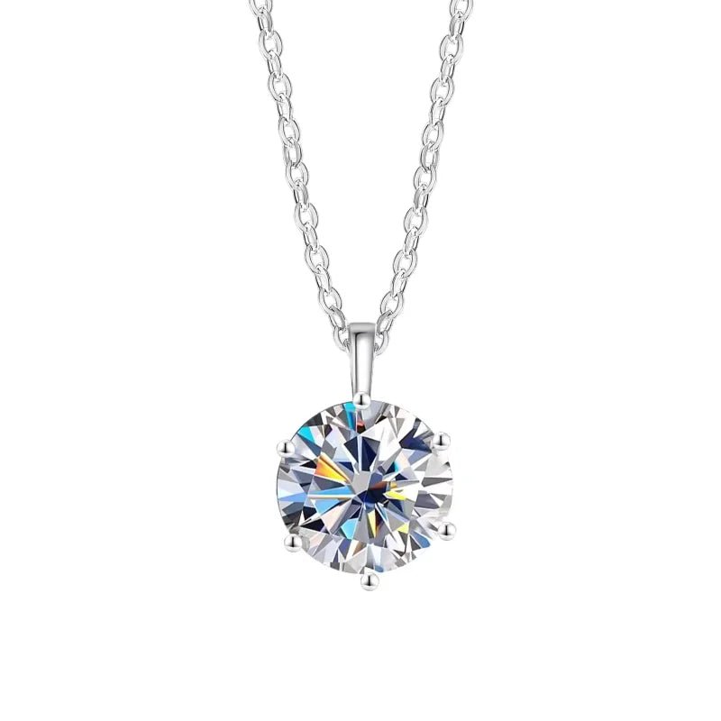 Collier Pendentif Moissanite 2 Carats – Argent 925 Femme - Smiles shop