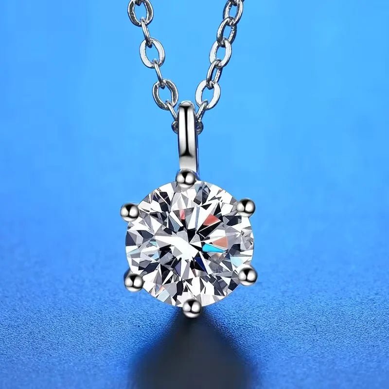 Collier Pendentif Moissanite 2 Carats – Argent 925 Femme - Smiles shop