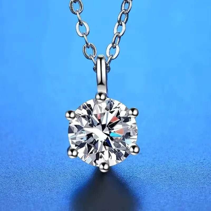 Collier Pendentif Moissanite 2 Carats – Argent 925 Femme - Smiles shop