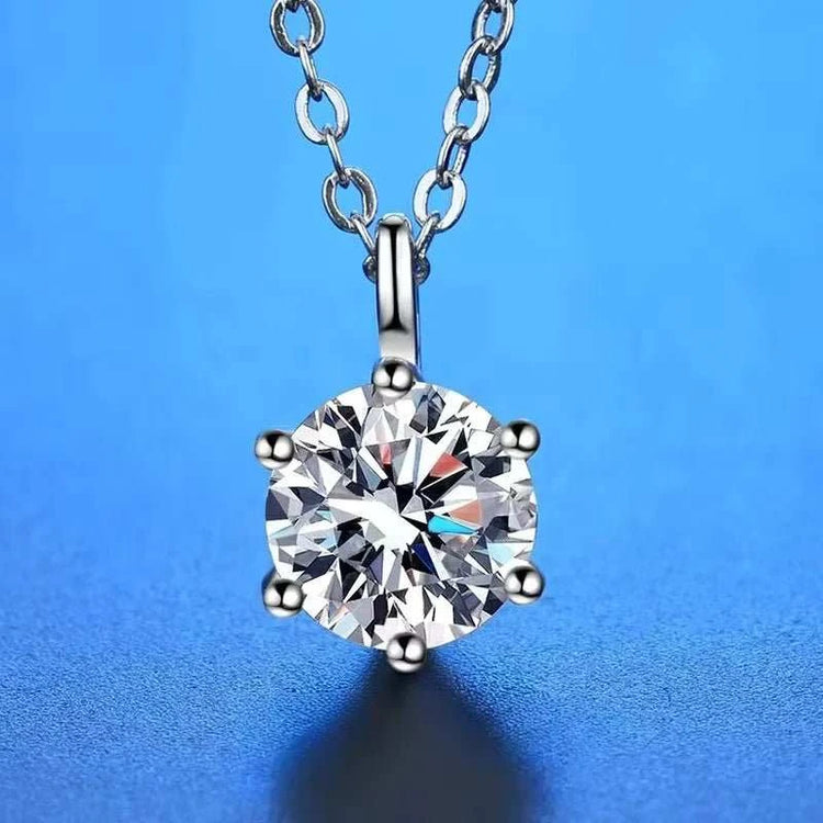 Collier Pendentif Moissanite 2 Carats – Argent 925 Femme - Smiles shop