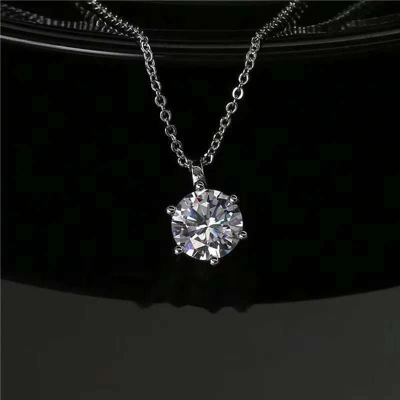 Collier Pendentif Moissanite 2 Carats – Argent 925 Femme - Smiles shop