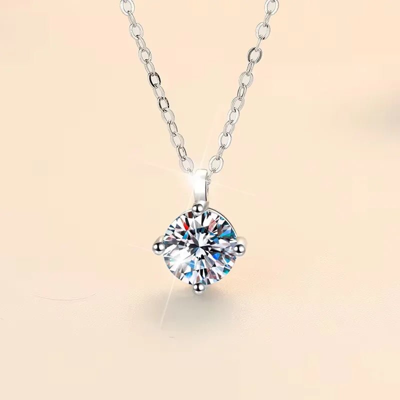 Collier Pendentif Moissanite 2 Carats – Argent 925 Femme - Smiles shop