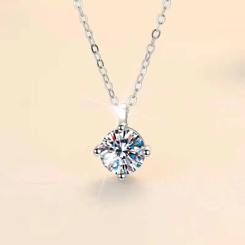 Collier Pendentif Moissanite 2 Carats – Argent 925 Femme - Smiles shop