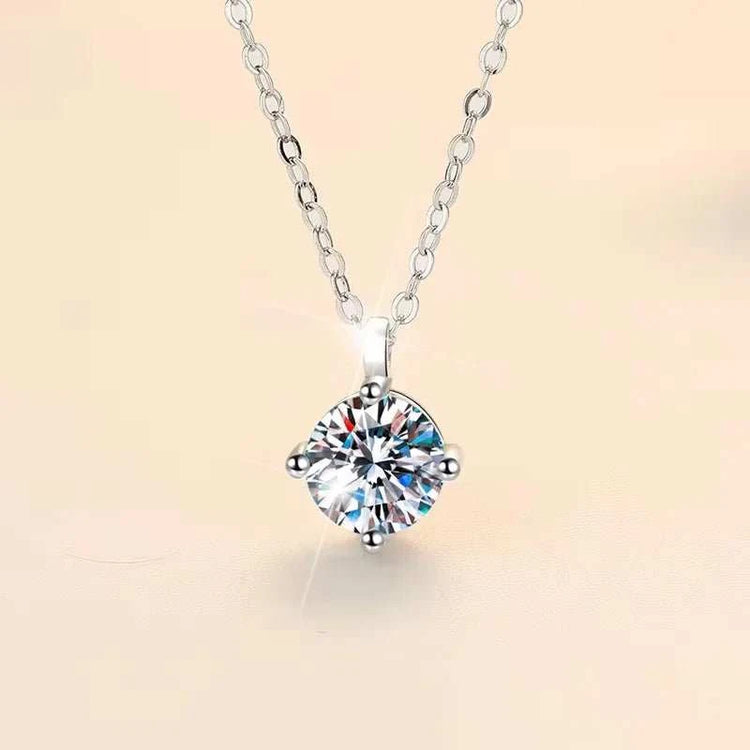 Collier Pendentif Moissanite 2 Carats – Argent 925 Femme - Smiles shop