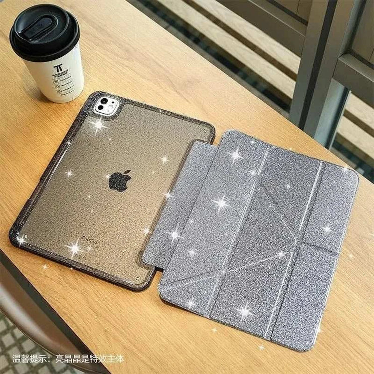 Coque Paillettes iPad – Support Multi-Angles Smart Cover - Smiles shop