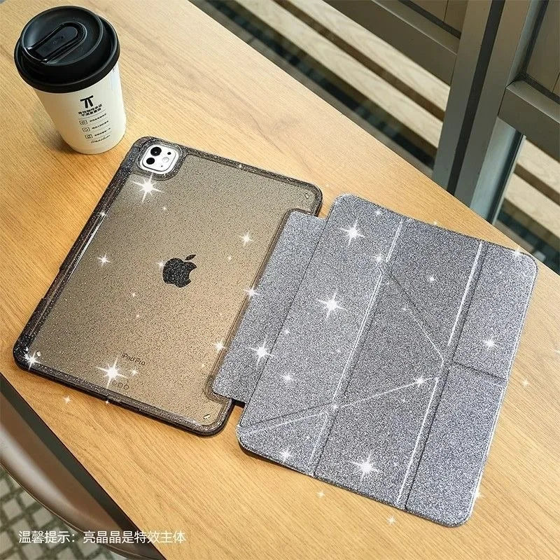 Coque Paillettes iPad – Support Multi-Angles Smart Cover - Smiles shop