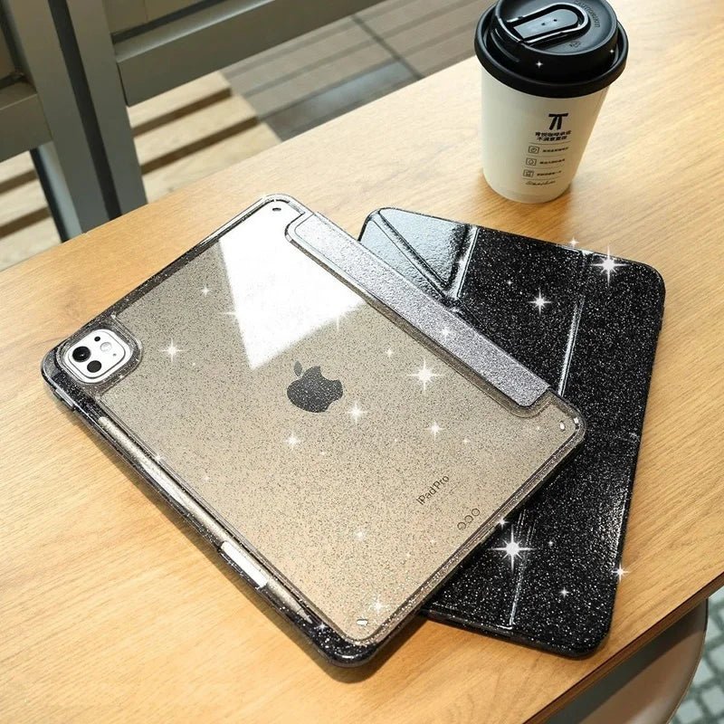 Coque Paillettes iPad – Support Multi-Angles Smart Cover - Smiles shop