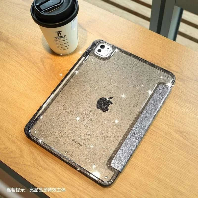 Coque Paillettes iPad – Support Multi-Angles Smart Cover - Smiles shop