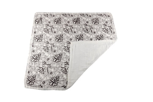 Couverture Bébé 4 Couches Mousseline Bambou – Motif American Rose, 120x120cm, Douce & Respirante - Smiles shop
