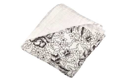 Couverture Bébé 4 Couches Mousseline Bambou – Motif American Rose, 120x120cm, Douce & Respirante - Smiles shop