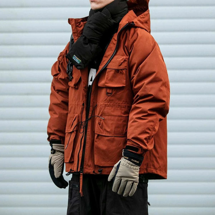 Doudoune Cargo Homme 90% Duvet – Capuche, Coupe-Vent & Style Harajuku Hiver - Smiles shop