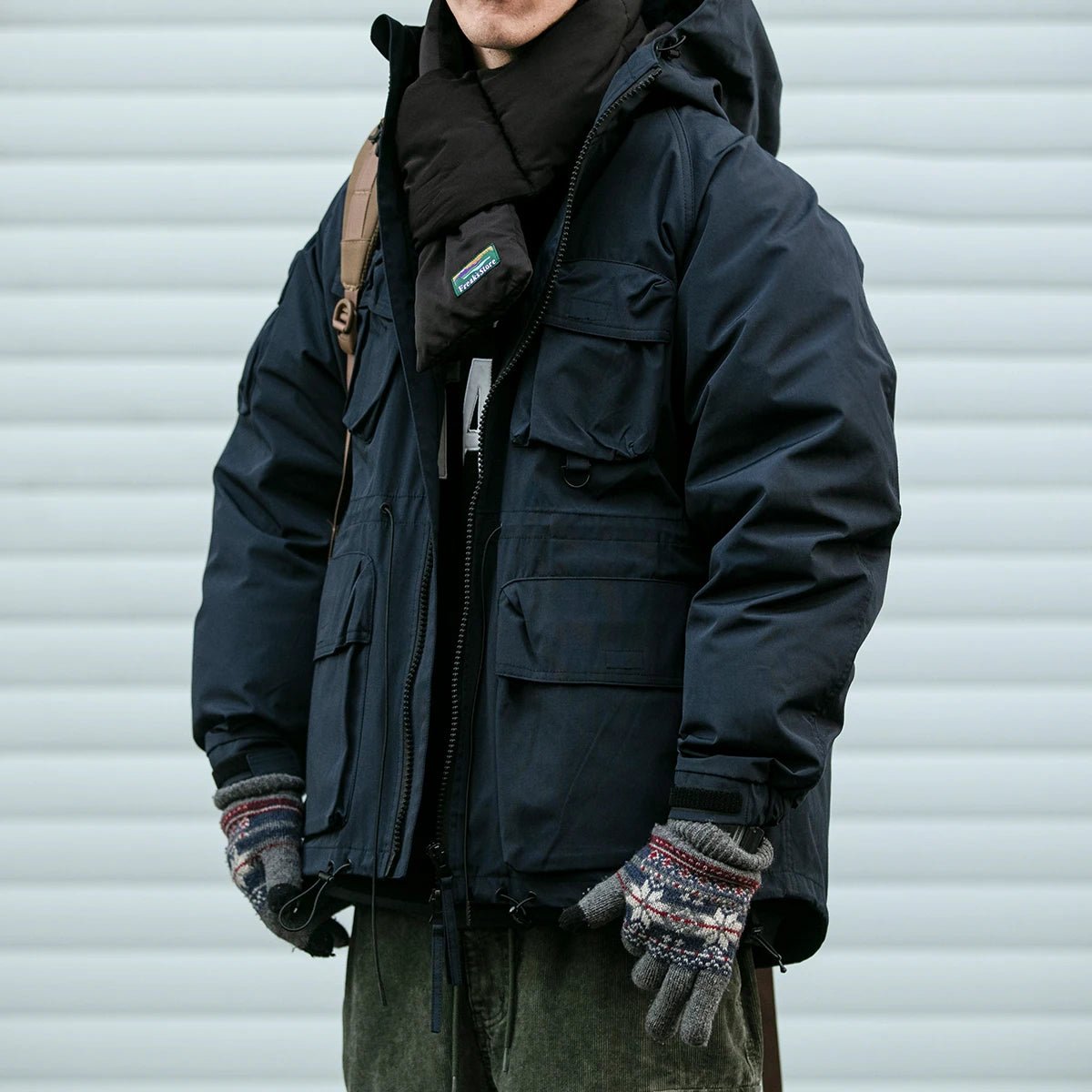 Doudoune Cargo Homme 90% Duvet – Capuche, Coupe-Vent & Style Harajuku Hiver - Smiles shop