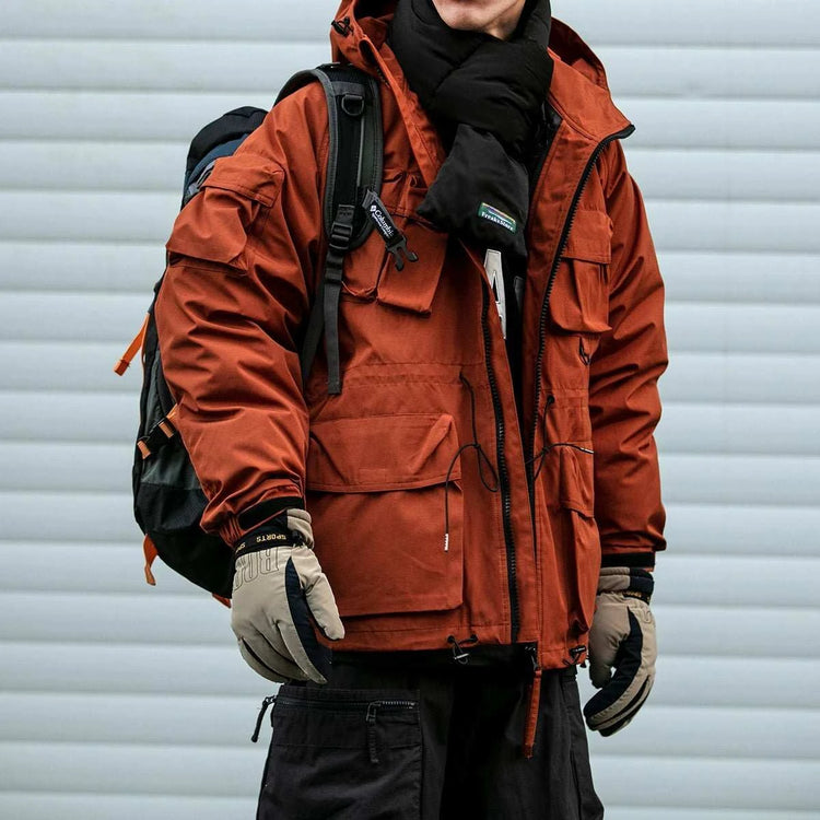 Doudoune Cargo Homme 90% Duvet – Capuche, Coupe-Vent & Style Harajuku Hiver - Smiles shop