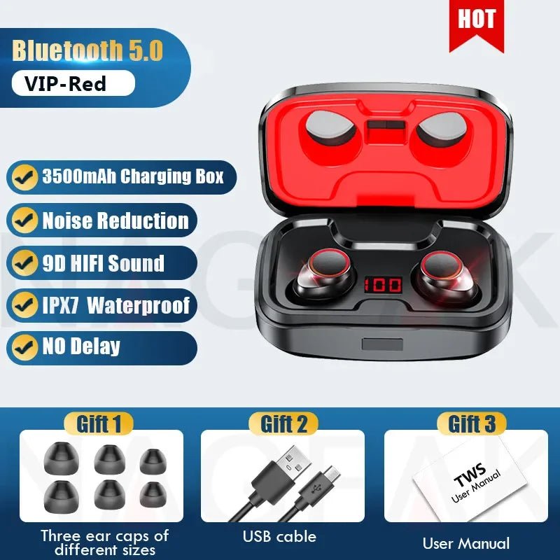 Écouteurs Bluetooth 5.0 TWS – Son 9D Stéréo & Boîtier 3500mAh - Smiles shop