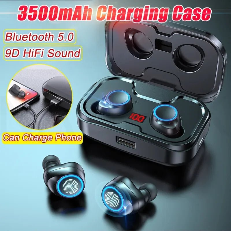 Écouteurs Bluetooth 5.0 TWS – Son 9D Stéréo & Boîtier 3500mAh - Smiles shop