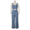 Ensemble 2 Pièces Femme – Top & Jean Floral Taille Haute - Smiles shop
