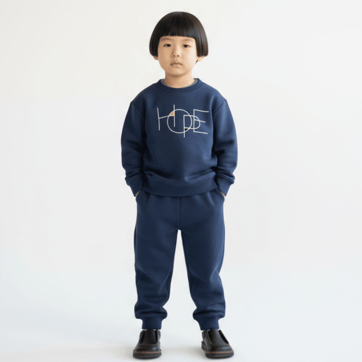 Ensemble Jogger Garçon 2 Pièces "HOPE" – 100% Coton, Sweat Col Rond & Jogging - Smiles shop