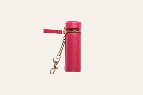 Étui Rouge à Lèvres en Cuir Véritable – Fixable sur Sac, Compact & Chic - Smiles shop