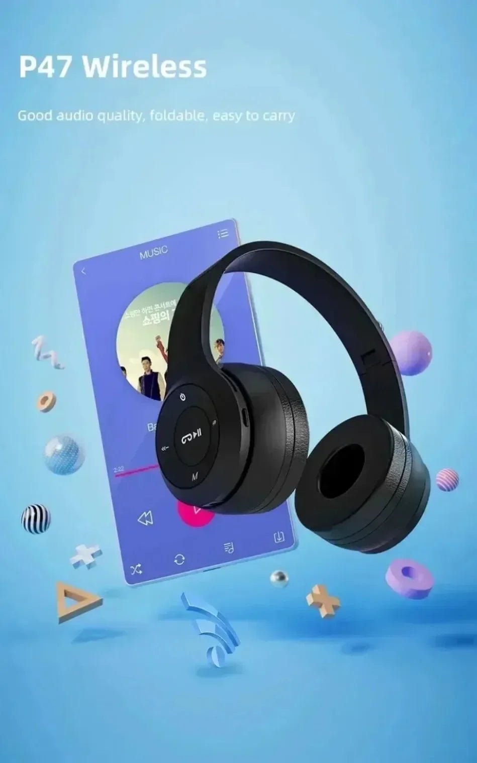 Foldable Bluetooth Headphones - Smiles shop