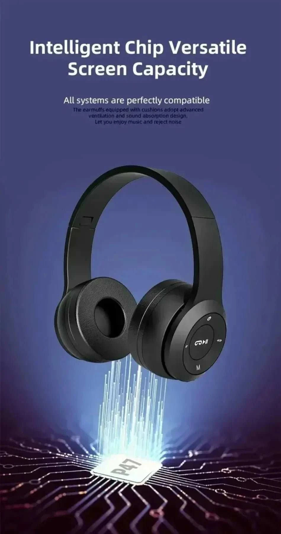 Foldable Bluetooth Headphones - Smiles shop