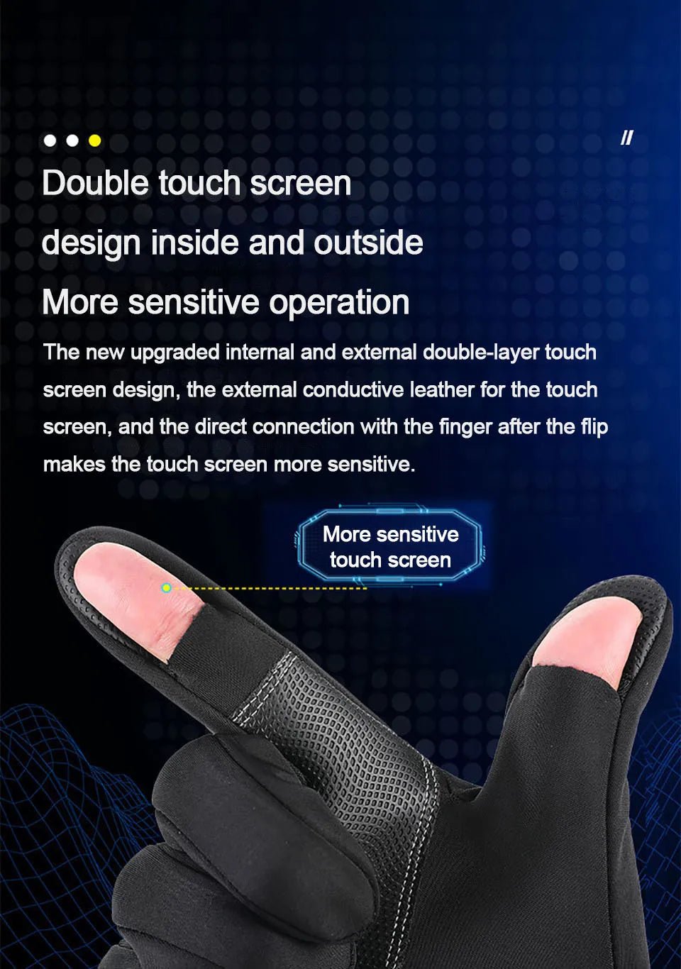 Gants d'hiver imperméables écran tactile – Ski, Vélo & Snowboard | GTUBIKE - Smiles shop
