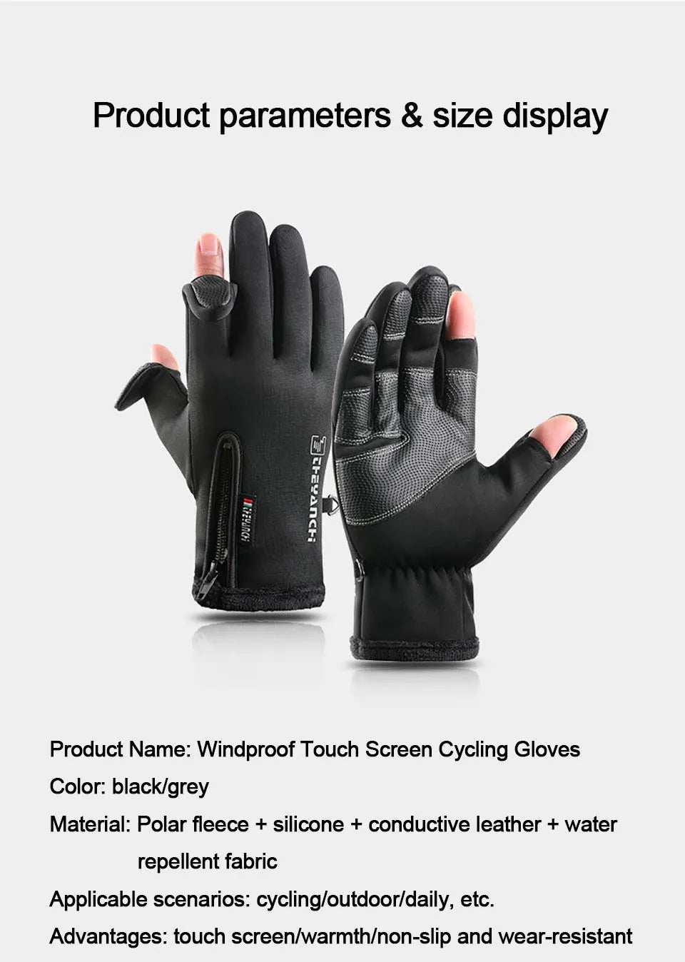 Gants d'hiver imperméables écran tactile – Ski, Vélo & Snowboard | GTUBIKE - Smiles shop