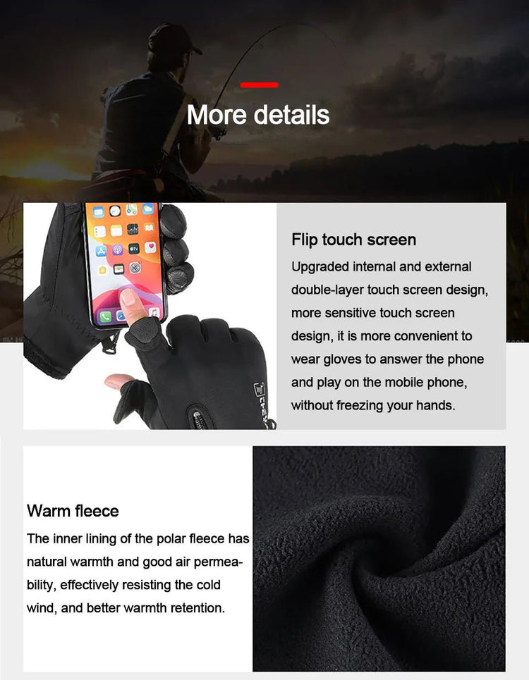 Gants d'hiver imperméables écran tactile – Ski, Vélo & Snowboard | GTUBIKE - Smiles shop