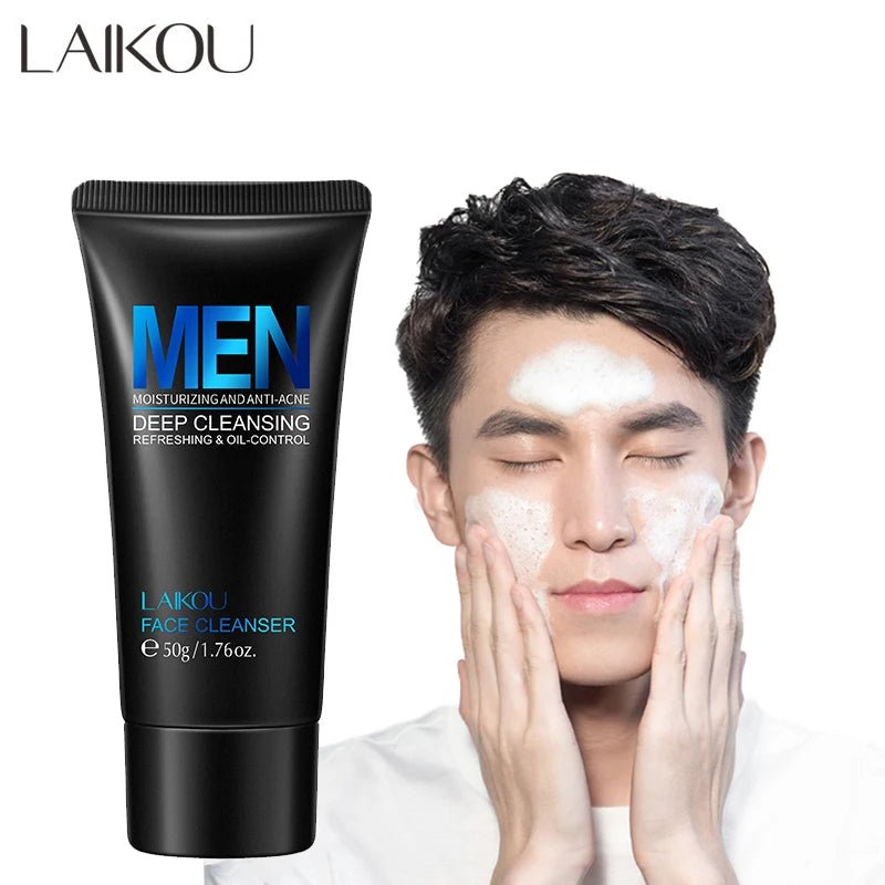 Gel nettoyant visage homme Laikou — Contrôle du sébum & hydratation, 50g - Smiles shop