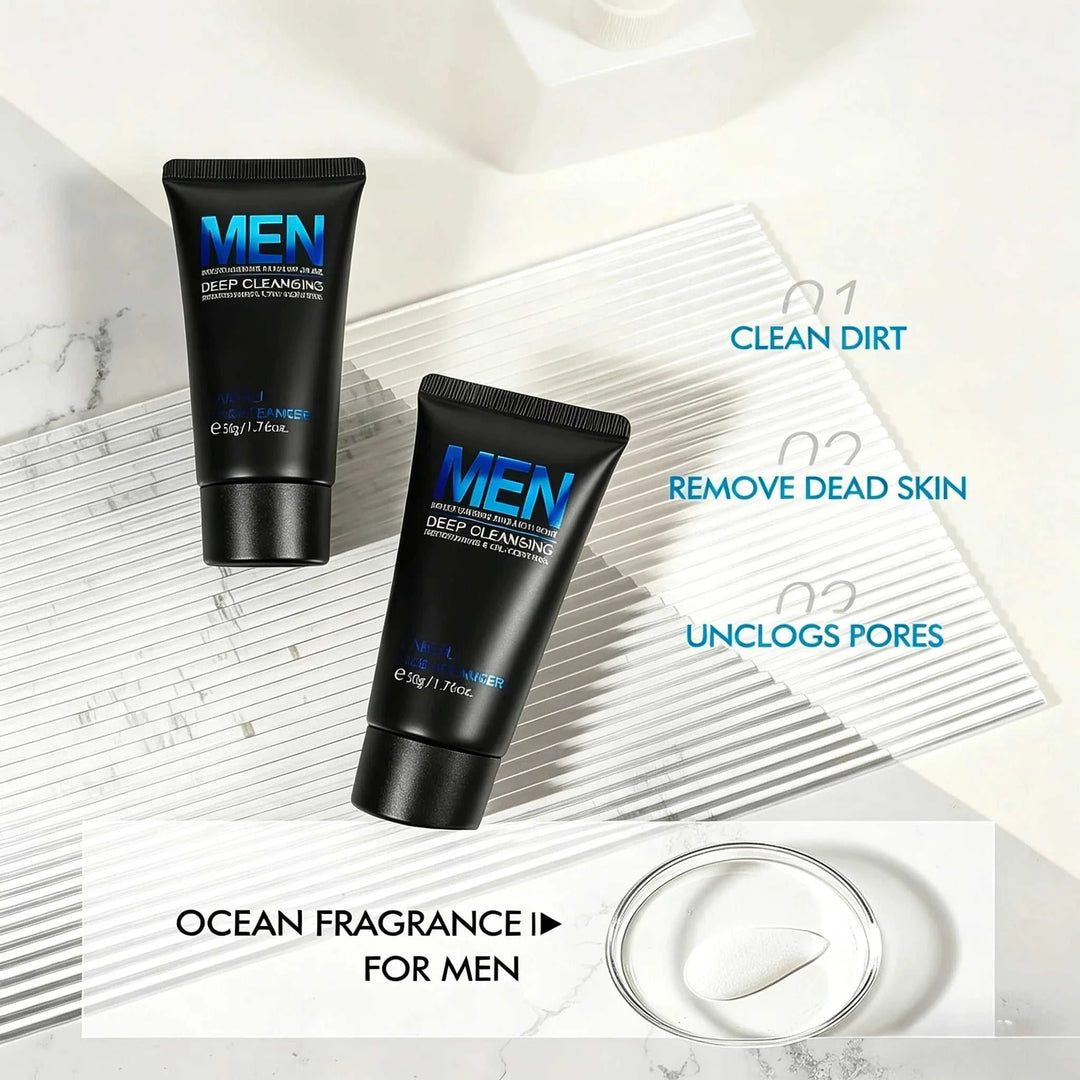 Gel nettoyant visage homme Laikou — Contrôle du sébum & hydratation, 50g - Smiles shop